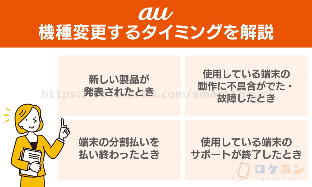 au｜機種変更するタイミングを解説