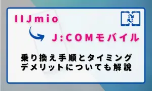 IIJmioからJ:COMモバイルに乗り換える手順とタイミング！デメリットや違約金も解説