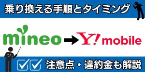 mineoからワイモバイルに乗り換える手順とタイミング！注意点・違約金も解説