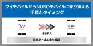 ワイモバイルからNUROモバイルに乗り換える手順とタイミング！注意点・違約金も解説