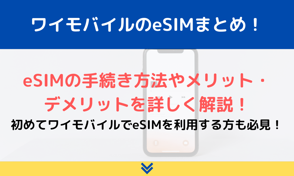 ワイモバイルはesimに対応している 手続き方法やメリット デメリットを解説 ロケホン