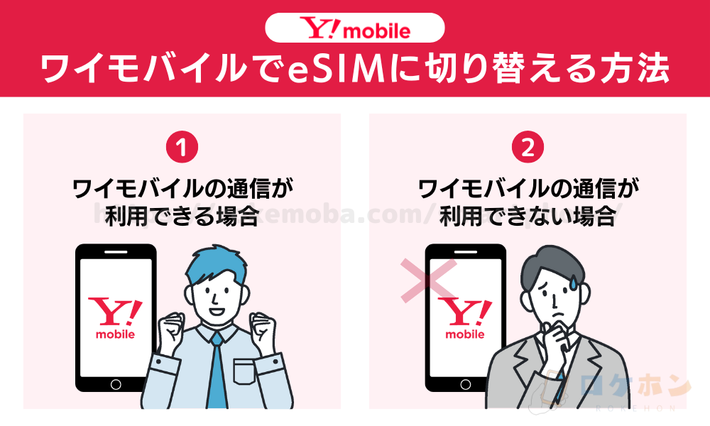 ワイモバイルでeSIMに切り替える方法