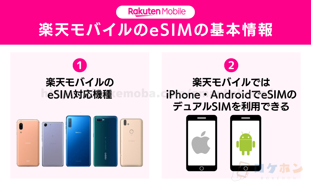 楽天モバイルのeSIMの基本情報