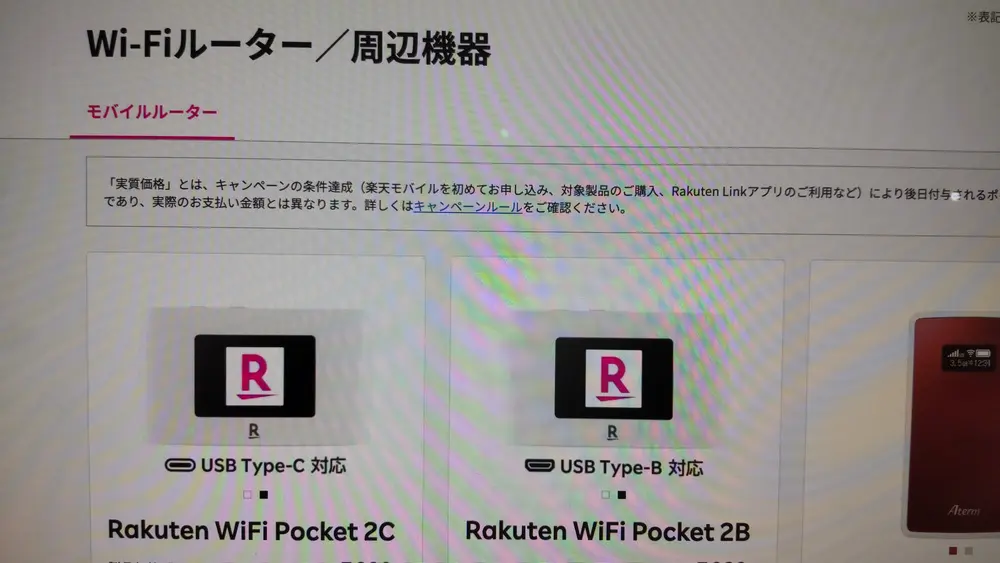 Rakuten WiFi Pocket申し込み1
