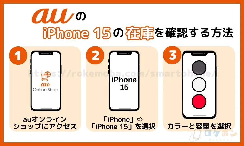 auのiPhone 15の在庫を確認する方法