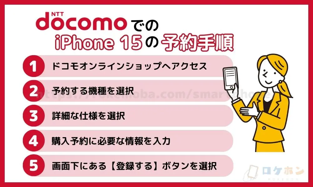 ドコモでiPhone 15を予約する方法