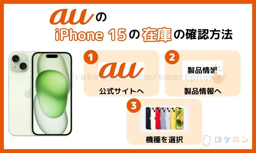 auのiPhone 15の在庫の確認方法