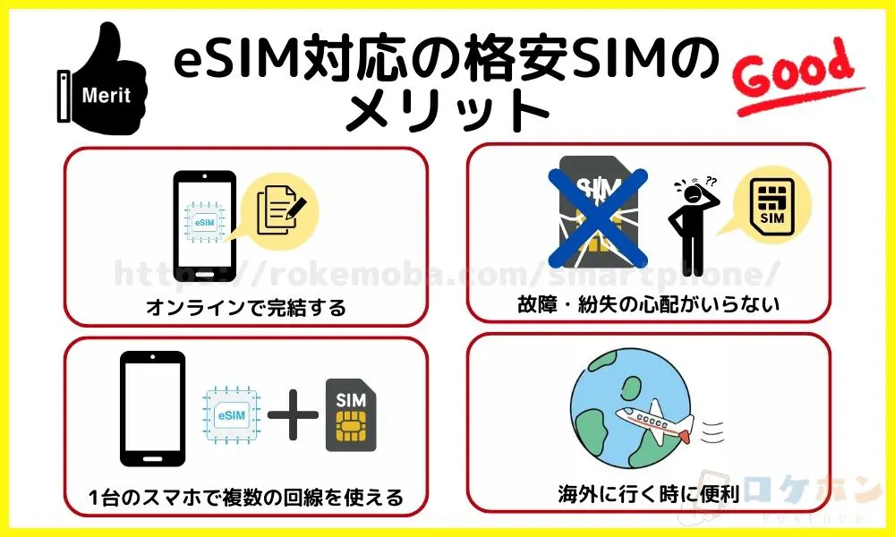 eSIM対応の格安SIMのメリット