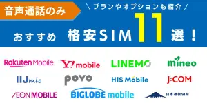 音声通話のみでの利用におすすめ格安SIM11選！プランやオプションも紹介