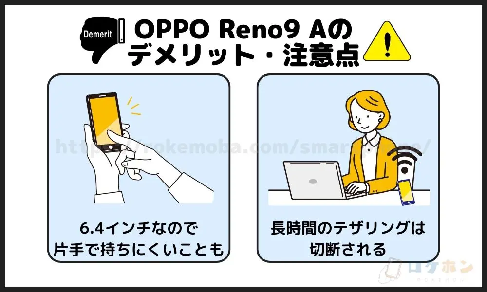 OPPO Reno9 A デメリット