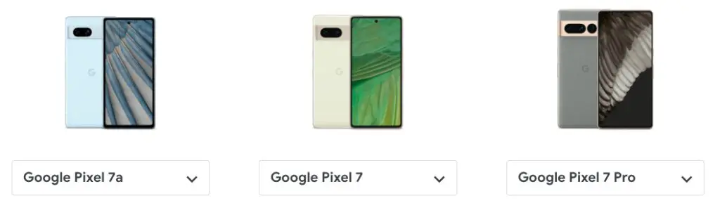 Google Pixel 7　比較
