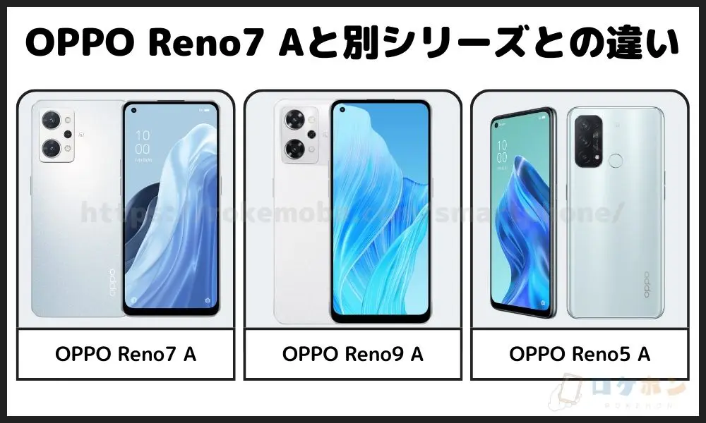 OPPO Reno7 Aと別シリーズの違い