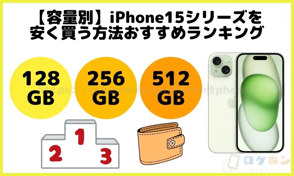 【容量別】iPhone15シリーズを安く買う方法おすすめランキング