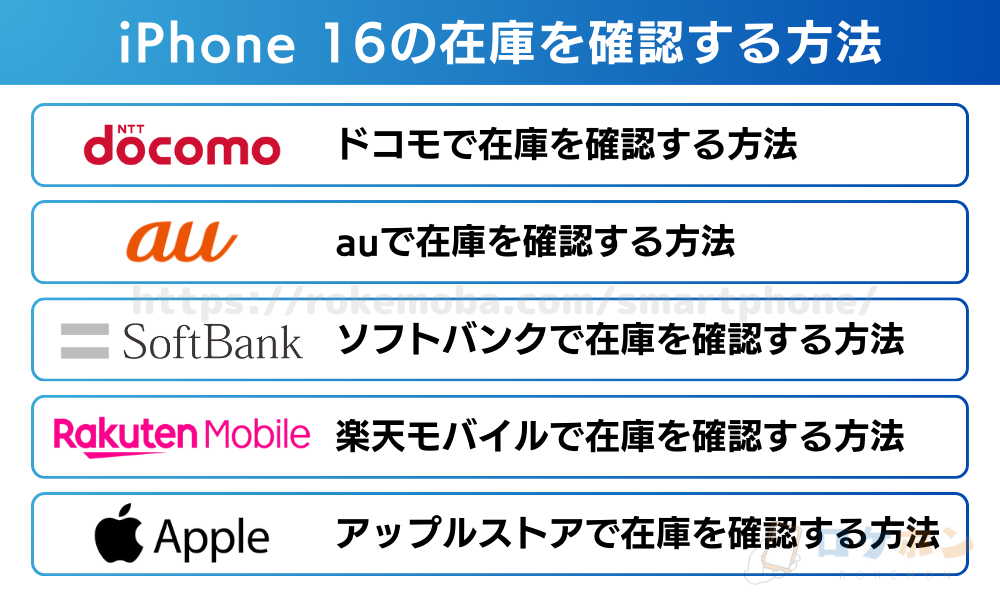 iPhone16の在庫を確認する方法