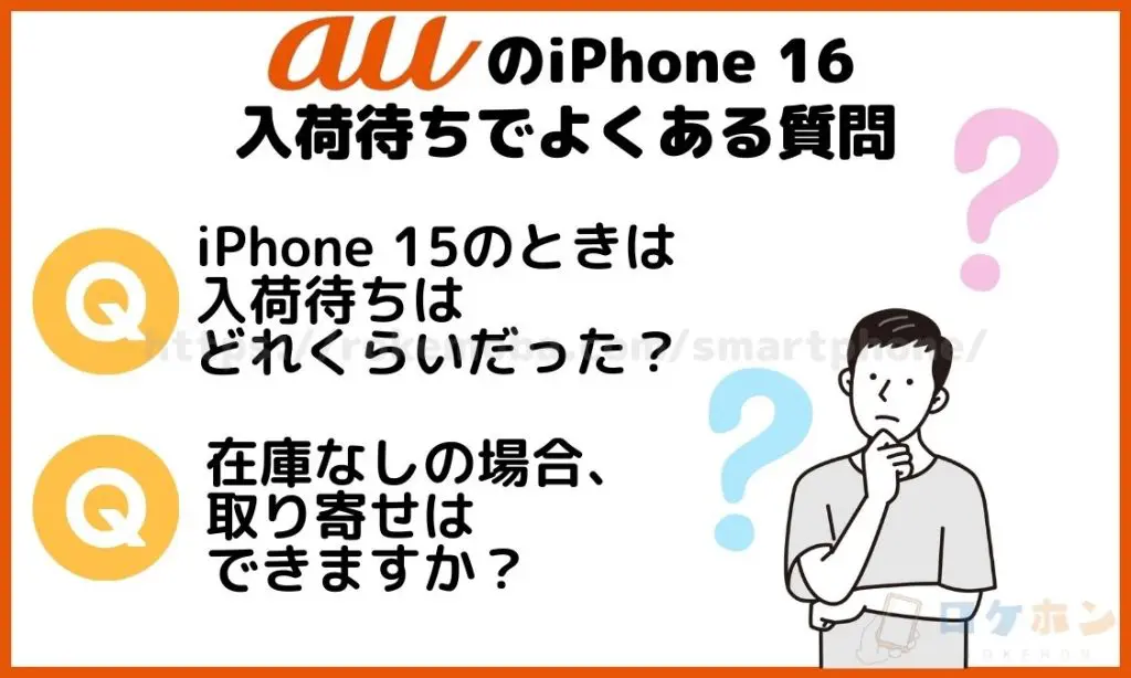 auのiPhone16入荷待ちでよくある質問