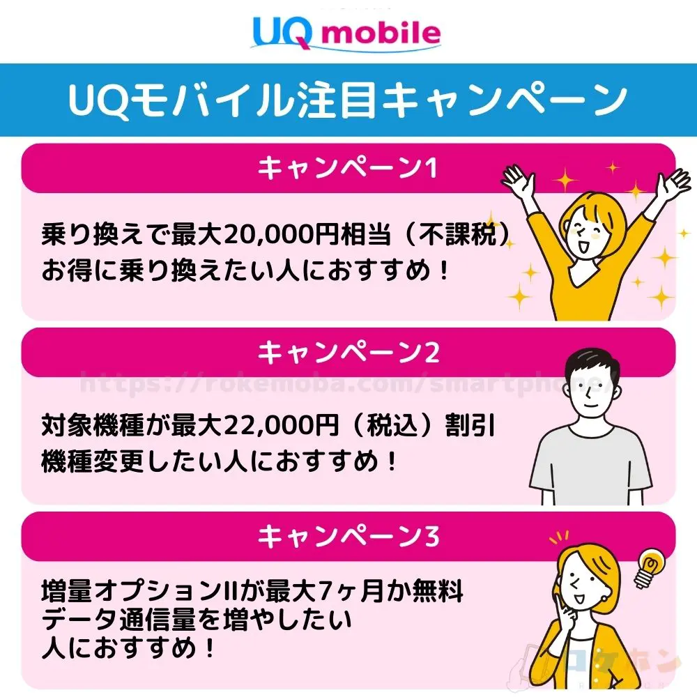 2024年11月最新】UQモバイルのキャンペーンまとめ！新規契約・乗り換え 