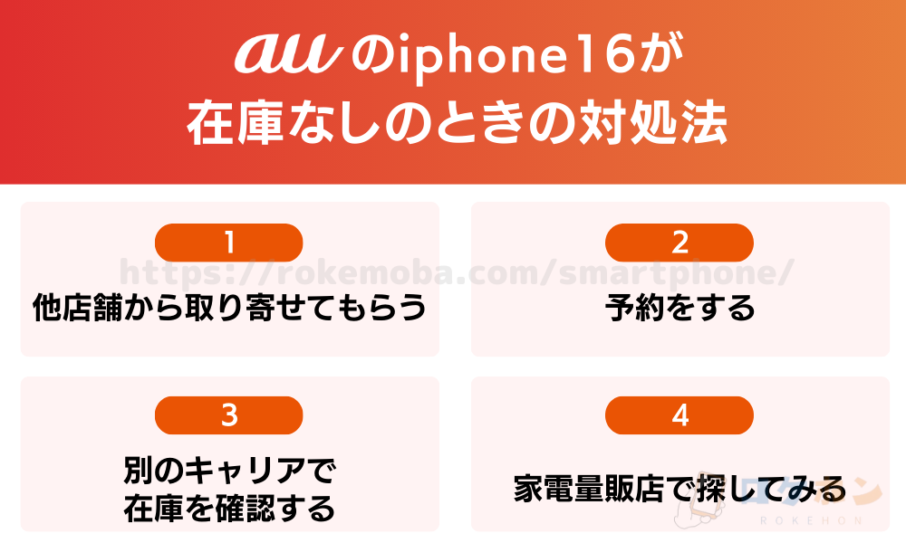 auでiPhone16の在庫がないときの対処法