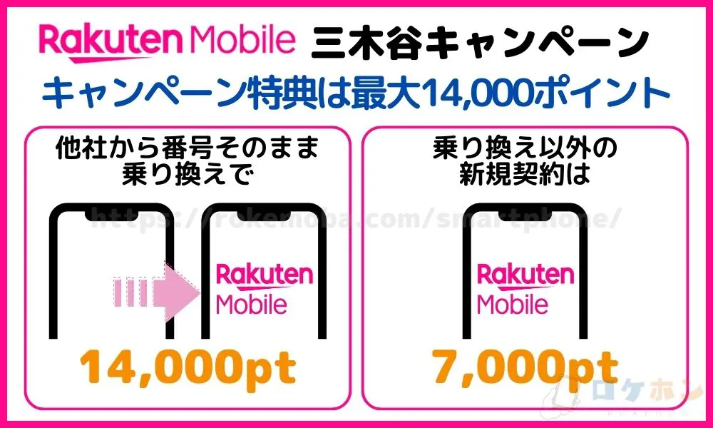 三木谷キャンペーンは最大14,000ポイント