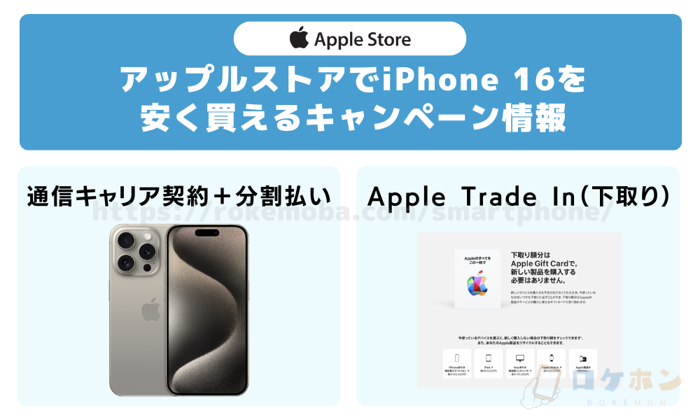 アップルストアでiPhone16を安く買えるキャンペーン情報