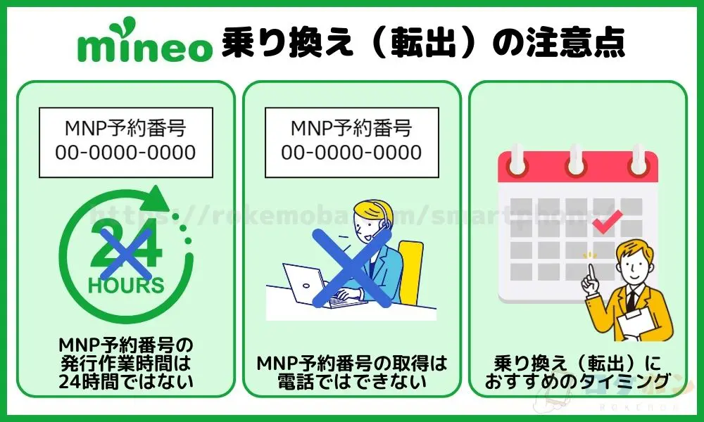 mineo乗り換え（転出）の注意点