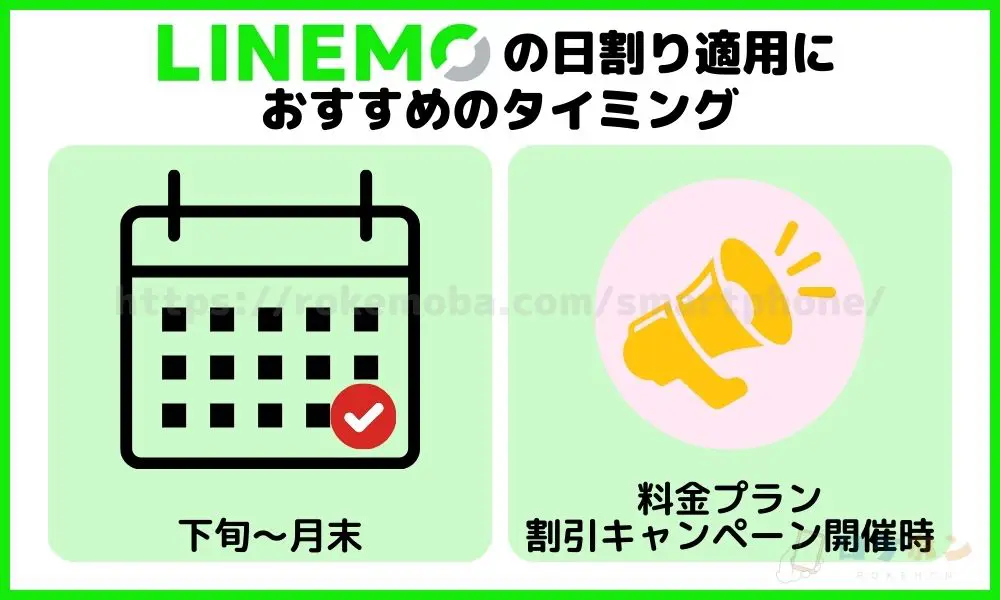 LINEMOの日割り適用におすすめのタイミング