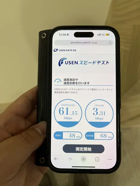UQモバイルの速度(大阪:屋内)