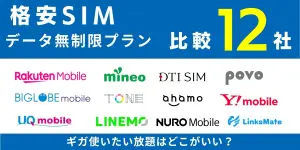 ギガ使いたい放題はどこがいい？データ無制限の格安SIMプラン12社を徹底比較！
