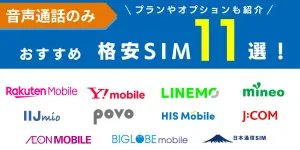 音声通話のみでの利用におすすめ格安SIM11選！プランやオプションも紹介