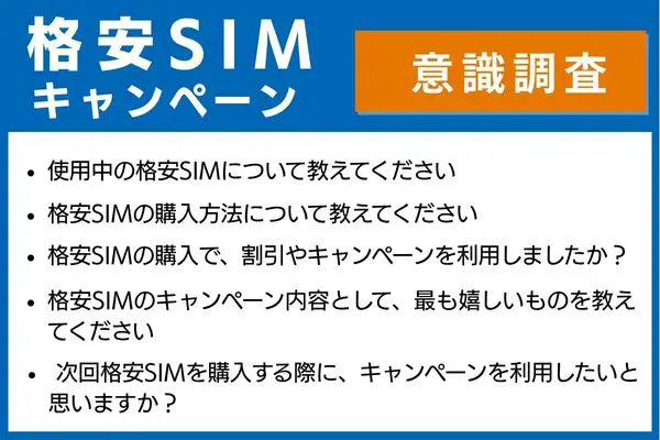 格安SIMのキャンペーンに関する意識調査