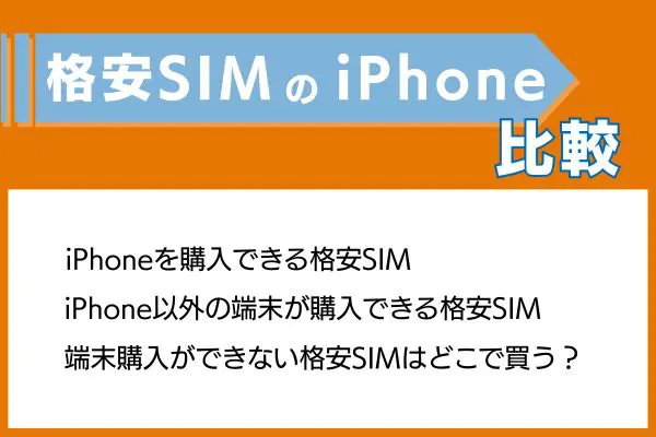 格安SIMのiPhoneを比較