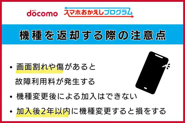 ドコモ「スマホおかえしプログラム」で機種を返却する際の注意点