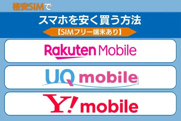 格安SIMでスマホを安く買う方法