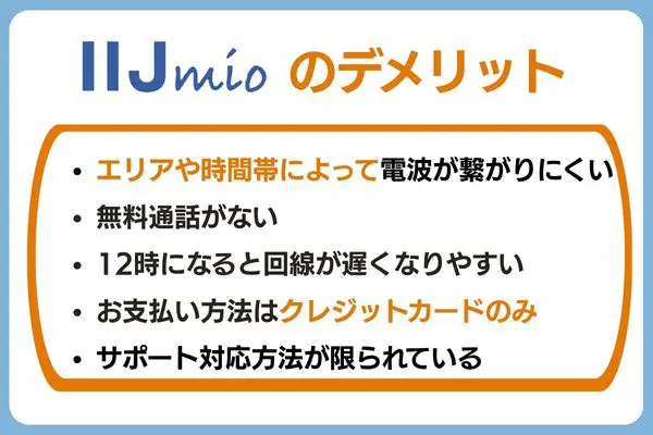 IIJmioの口コミ・評判から分かる5つのデメリット
