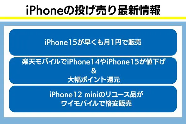 iphoneの投げ売り最新情報