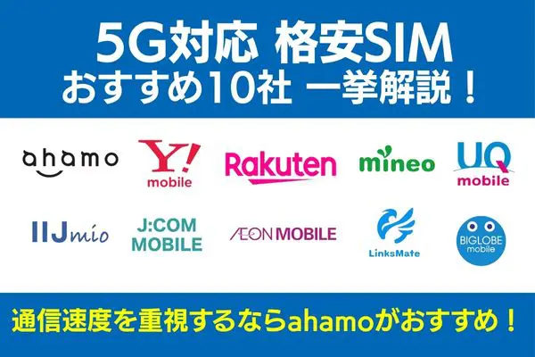 格安sim 5g おすすめ 解説