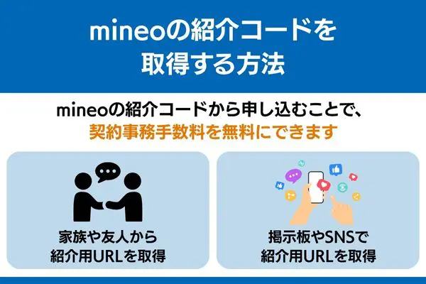 mineo 紹介 コード 取得 方法