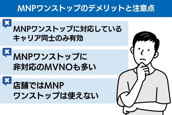 MNPワンストップのデメリットと注意点