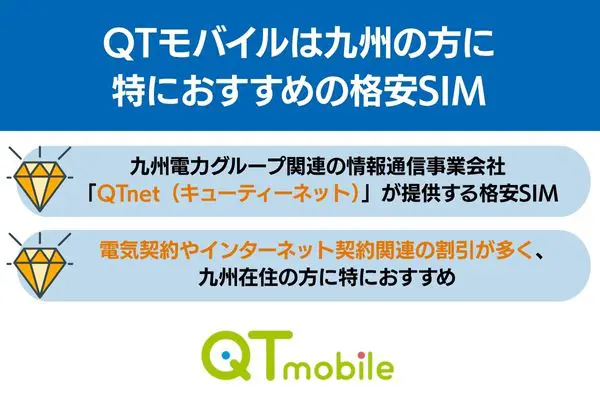 qtモバイル 九州 おすすめ 格安SIM