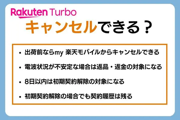 楽天ホームルーター キャンセル