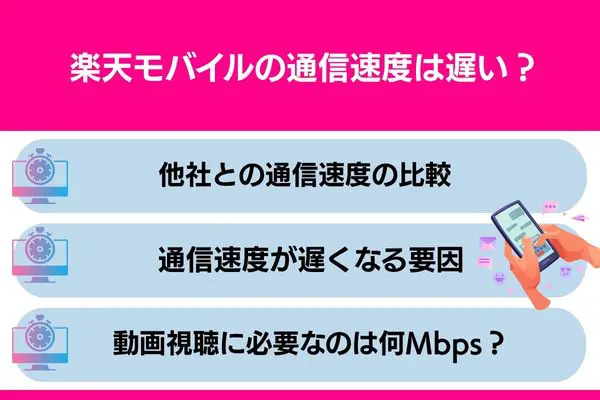 楽天モバイル 通信速度 遅い