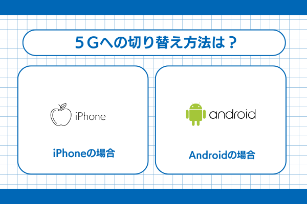 UQモバイルのエリア内での5G通信への切り替え方法
