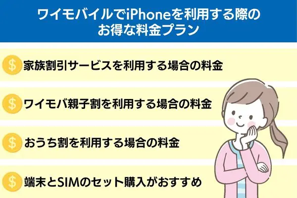 ワイモバイルでiPhoneを利用する際のお得な料金プラン