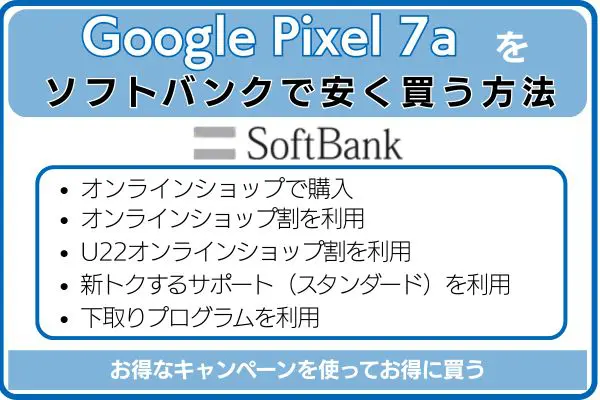 Google Pixel 7aをソフトバンクで安く買う方法