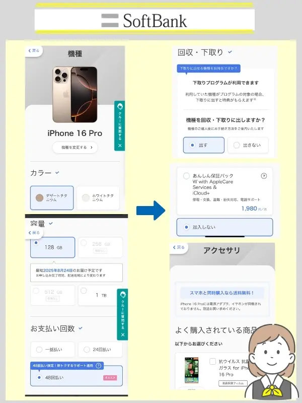 オンラインショップ ソフトバンク 手順(4)