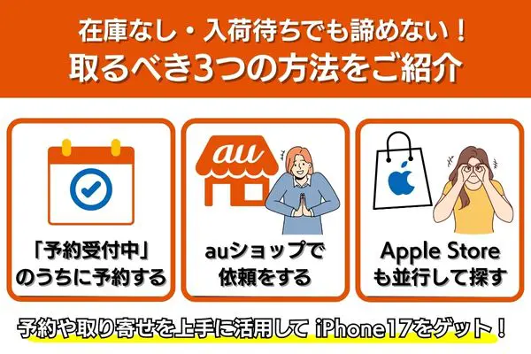 auでiphone17在庫なしの場合に取るべき方法