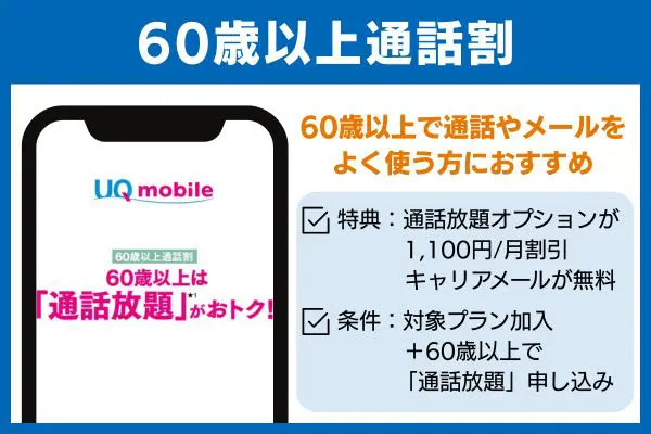 60歳以上通話割キャンペーン画像