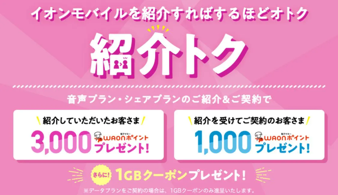 イオンモバイルの紹介トク