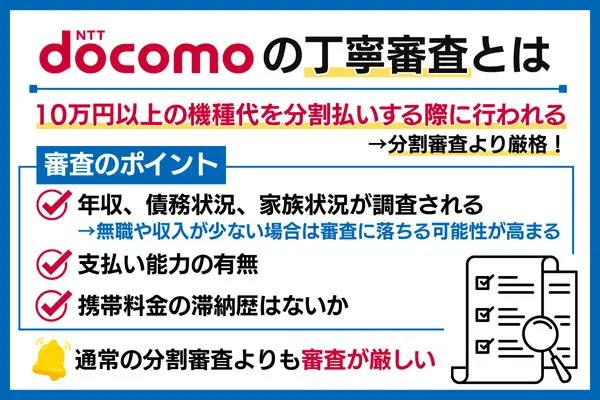 ドコモの丁寧審査とは