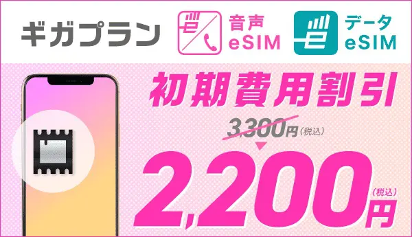 IIJmioのeSIM初期費用割引キャンペーン