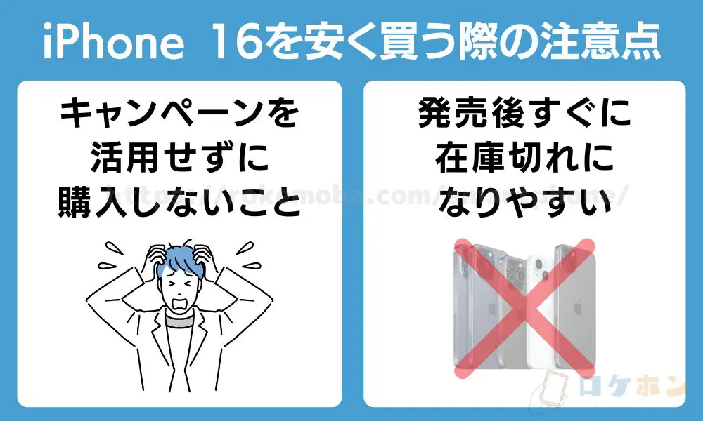 iPhone16を安く買う際の注意点